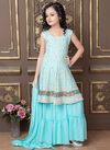 Blue Colour Alka Vol 31 New Latest Designer Wedding Wear Kids Georgette Salwar Suit Collection 233
